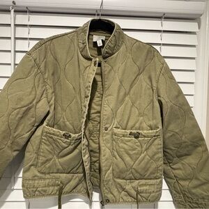 Joie Khaki Quilted Jacket